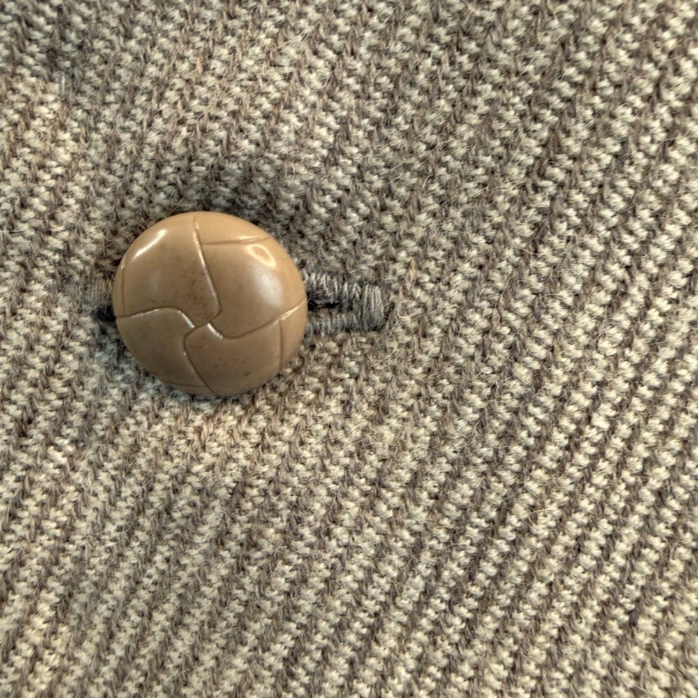 Pensy Nehru Vest 38 Beige Textured Waistcoat Mandarin Collar Button Front PGL - Picture 6 of 10